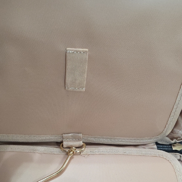 Striped Black White Women's Travel Cosmetic Toiletry Bag Multi-compatment Hangs - Picture 8 of 11